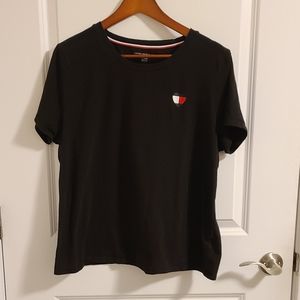 Tommy Hilfiger black cotton t-shirt with heart